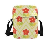 KLL Colore brillante Rosso Giallo Fiore crossbody messenger bag Vegan Leather uomo borsa a tracolla Shopping Borse a tracolla