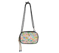 KLL Colorful Cartoon Amusement Park West Crossbody Purse Men Comfort con slot per carte di credito borse a spasso il cane