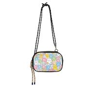 KLL Colorful Cartoon Cats Sling Bags Crossbody per gli uomini pratico con slot per carte di credito borsa del telefono cellulare avere un pasto