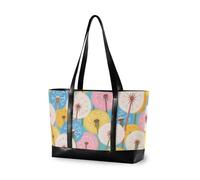 KLL Colorful Cartoon Dandelions semplice borsa del computer portatile con cerniera insegnante tote bag Grande borsa per la mamma con il pranzo bolsas para computadoras de mujer