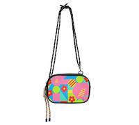 KLL Colorful forme geometriche fiori rossi borsa a tracolla per le donne trendy con tracolla regolabile borse andare shopping