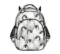KLL Cool Zaini per ragazzi ragazze scuola media studenti Bookbag bambini viaggio zaino acquerello pinguino famiglia