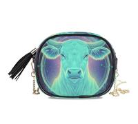 KLL Cow Tarot Side Bag Crossbody Donna Comfort con Tracolla Regolabile Mini Borsa a Tracolla Walk the Dog