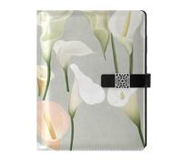 KLL cuoio foderato diario notebook notebook college regola per lavorare portatile dolce calla giglio neutro 6.7 × 9.5.1 cm