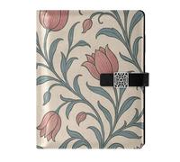KLL cuoio foderato notebook diario soggetto notebook college per la pianificazione delicata William Morris fiore Wallpaper 6.7 × 9.5.1 cm