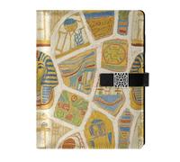 KLL cuoio foderato spirale notebook soggetto notebook college per lavorare portatile Art Painting Beige Egitto Retro 6.7 × 9.5.1 cm