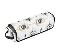 KLL Custodia da viaggio 2 in 1 per ferro arricciacapelli, con tappetino in ferro, organizer portatile per ferri da stiro, piastre, ferro arricciacapelli, malocchio, magico occulto