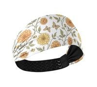 KLL Dahlia_butterfly_william_morris_pattern Fasce per capelli in tessuto di raffreddamento Bandane elastiche per la testa per le donne per Yoga basket Ciclismo