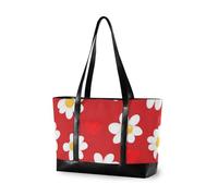 KLL Daisy Crimson San Valentino Grande Capacità borsa da lavoro per le donne con cerniera computer tote bag per le donne Grande Borsa per il viaggio con bolsos para mujeres