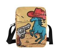 KLL Desert Horse Brown Astratto messenger bag per le donne crossbody Vegan Leather cross body bag per donna Casual Borse a tracolla