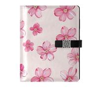 KLL diario foderato in pelle notebook notebook college regola per diario impermeabile copertura Little Blush Flowers 6.7 × 9.5.1 cm