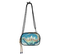 KLL Dinosauro Concerto Stile Surreale Blu Sling Borsa Crossbody Uomini Impermeabile con Cinghia Regolabile Piccole Borse Passeggiare il cane