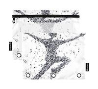 KLL Disco Man Happy Pencil Bags Storage Bag per raccoglitori a 3 fori con impermeabile per accessori di cancelleria scolastici