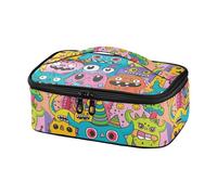 KLL Divertente borsa termica per il pranzo con motivo mostro per feste, picnic, isolante, con maniglia, Bolsa para llevar comida al Trabajo