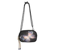 KLL Dream Butterfly - Piccola borsa a tracolla nera e bianca da donna, con scomparti per carte di credito, piccole borse nere per escursioni e viaggi