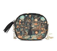 KLL Enchanted Book Nook Mystical Library Scholar Mini borsa a tracolla da donna comoda con tracolla regolabile per cellulare data