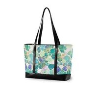 KLL Estate Verde Turchese Pietre moderna borsa del computer portatile per le donne 14 con cerniera borse da lavoro Grande Borsa per ufficio con bolsos para mujeres