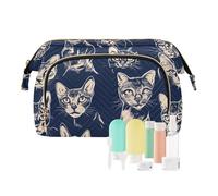 KLL Estetico Shih Tzu Cani Bianco Toiletry Borse Cerniera Grande Capacità Gioielli Da Viaggio per Cosmetici Viaggi, 10, 1 size