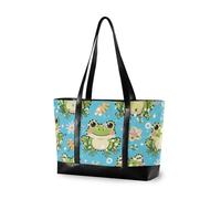 KLL Falso paillettes Glitter Blue Frog borse alla moda per le donne per il lavoro con cerniera borse grande borsa per il viaggio con bolso para laptop