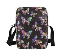 KLL Farfalle con Shifting Shimmering Colors messenger bag Vegan Leather over the shoulder bags for men Shopping Handbag For Travel