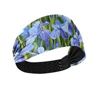 KLL Fascia elastica per il sudore da donna, antiscivolo, colore blu/viola, per corsa, basket, calcio