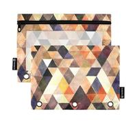 KLL Fashion Geometry Trend (44) Astuccio 3 anelli tasca per cartella 3 anelli con fori raccoglitore per ufficio organizzatore ufficio, Tendenza Geometria Moda (44), 1 sizex2, Cartoni