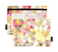 KLL Fashion Geometry Trend (58) astucci per matite con 3 anelli, con 3 fori, per ufficio, casa, viaggi, biglietti, Tendenza Geometria Moda (58), 1 sizex2, Cartoni