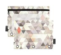 KLL Fashion Geometry Trend (7) tasche raccoglitori in tessuto per raccoglitore a 3 anelli borsa con 3 fori per accessori di cancelleria scolastici, Tendenza Geometria Moda (7), 1 sizex2, Cartoni