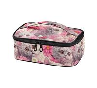 KLL Fierce Selkirk Rex Cats Realistico Stile Progettato Cooler Borse Da Viaggio Isolato Lunch Box per Le Donne con Maniglia Porta Comidas para Pranzo