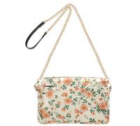 KLL Fiore arancione stile country moda piccole borse a tracolla per le donne in pelle vegana donna borsa a tracolla zip borse a tracolla da donna