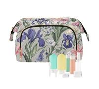 KLL Fiori autunnali fiore narciso gladiolo blu borsa da viaggio essenziale trousse da viaggio grande capacità, 13, 1 size