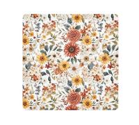 KLL Fiori, dalia, margherita, girasole, bianco, autoadesivo, porta trucchi, in tessuto, organizer per obiettivo della fotocamera, involucro per articoli da toeletta, Fiori Dahlia Daisy Girasole