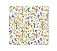 KLL Fiori di primavera fiore Iris Narciso Portatile Make up Pouch Panno Make Up Organizzatori Avvolgere Obiettivo Della Macchina Fotografica Panno Wrapper Organizzatore Borse Per Le Donne, primavera