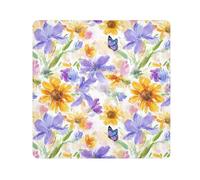 KLL Fiori di primavera Iris Farfalle Bianco Autoadesivo Toiletries Sacchetti Panno Trucco Organizzatore Wrap Camera Lens Panno Wrapper Per Organizzazione, primavera Fiori Iris Farfalle bianco,