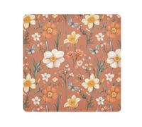 KLL Fiori estivi Narcisi Begonia Farfalle Terracotta Adesivo Magico Porta Trucco Panno Portatile Organizzatore di Trucco Avvolgere Lente Macchina Fotografica Panno Wrapper Organizzatori Cosmetici Per
