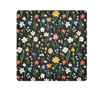 KLL Fiori estivi, narcisi, iris, narcisi, autoadesivi, sacchetti per il trucco, in tessuto, borsa per cosmetici, organizer per obiettivo della fotocamera, involucro per articoli da toeletta, estate