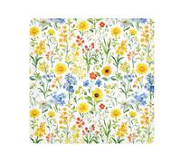 KLL Fiori estivi Narciso Delphinium Bianco Autoadesivo Trucco Titolari Panno Trucco Sacchetto Organizzatore Wrap Camera Lens Panno Wrapper Per Organizzazione, estate Fiori Narciso Delphinium bianco,