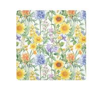 KLL Fiori estivi Narciso Girasole Bianco Protettivo Viaggio Cosmetico Sacchetto di Panno Organizzatore Wrap Camera Lens Panno Wrapper Per L'organizzazione, estate Fiori Narciso Girasole bianco,