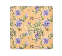 KLL Fiori Lavanda Viola Del Pensiero Farfalle Pesca Magia Autoadesivo Toiletries Pouch Panno Cosmetico Borsa Da Viaggio Organizzatore Wrap Camera Lens Panno Wrapper Trucco Per Le Donne, Fiori Lavanda