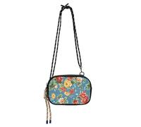 KLL Fiori luminosi Anti Theft Crossbody Bag Uomini Bellezza con Cinturino Regolabile Borse Data