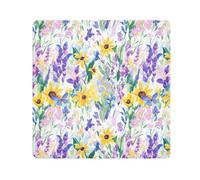 KLL Fiori primaverili girasole iris bianco autoadesivo trucco borsa da viaggio panno borsa cosmetica organizzatore avvolgere obiettivo fotocamera panno involucro per articoli da toeletta, primavera