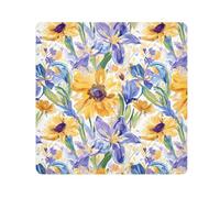 KLL Fiori primaverili girasole iris farfalle bianco autoadesivo trucco borsa da viaggio panno cosmetico borsa da viaggio organizzatore avvolgere obiettivo fotocamera panno involucro trucco per le
