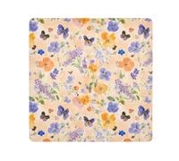 KLL Fiori primaverili lavanda viola del pensiero farfalle api pesca porta trucco portatile panno borsa da viaggio organizzatore involucro obiettivo fotocamera panno involucro organizer borse per le