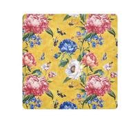KLL Fiori primaverili peonie Dianthus farfalle api oro magico articoli da toeletta sacchetti panno organizzatore cosmetici involucro obiettivo fotocamera panno involucro organizzatore borse per le