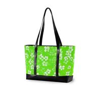 KLL Fiori Verde Impermeabile donne laptop tote con cerniera lavoro tote borse Grande borsa per il volo con pannolino bulto para laptop