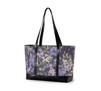 KLL Fiori viola Impermeabile 14 pollice borsa del computer portatile con cerniera tote professionale grande borsa per la mamma con tablet cartera para laptop de mujer