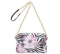 KLL Floreale Pesca Nero Moda Crossbody Borse Per Le Donne In Pelle Vegana Delle Donne Casual Borse Borsa Impermeabile Per Il Viaggio