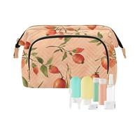 KLL Fresco Buffalo Berry Frutta Bianco Cosmetici Borsa da Viaggio Impermeabile per Donne Donne Portafoglio, 2 pezzi, 1 size