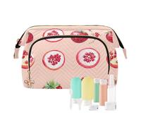 KLL Fresh Serviceberry Frutta Bianco Cosmetici Bag Essentials Borse Trucco Borsa Periodo di Trucco Per Viaggi Trucco, 12 pezzi, 1 size