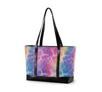 KLL Fulmine Bulloni Arcobaleno Colore di classe college tote bag con cerniera lavoro tote bag Grande borsa per infermiera lavoro con pranzo bolso de trabajo para mujer
